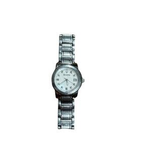 Bulova Commerce Root Women's Sports Casual Watch, Silver Toned